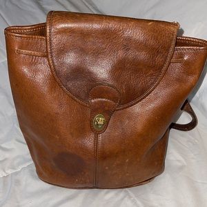 Leather backpack